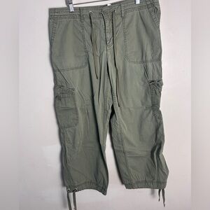 Liz Claiborne Green Cargo Pants Utility Style